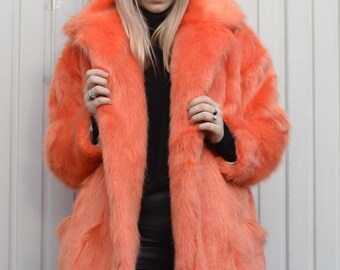 fluffy orange jacket