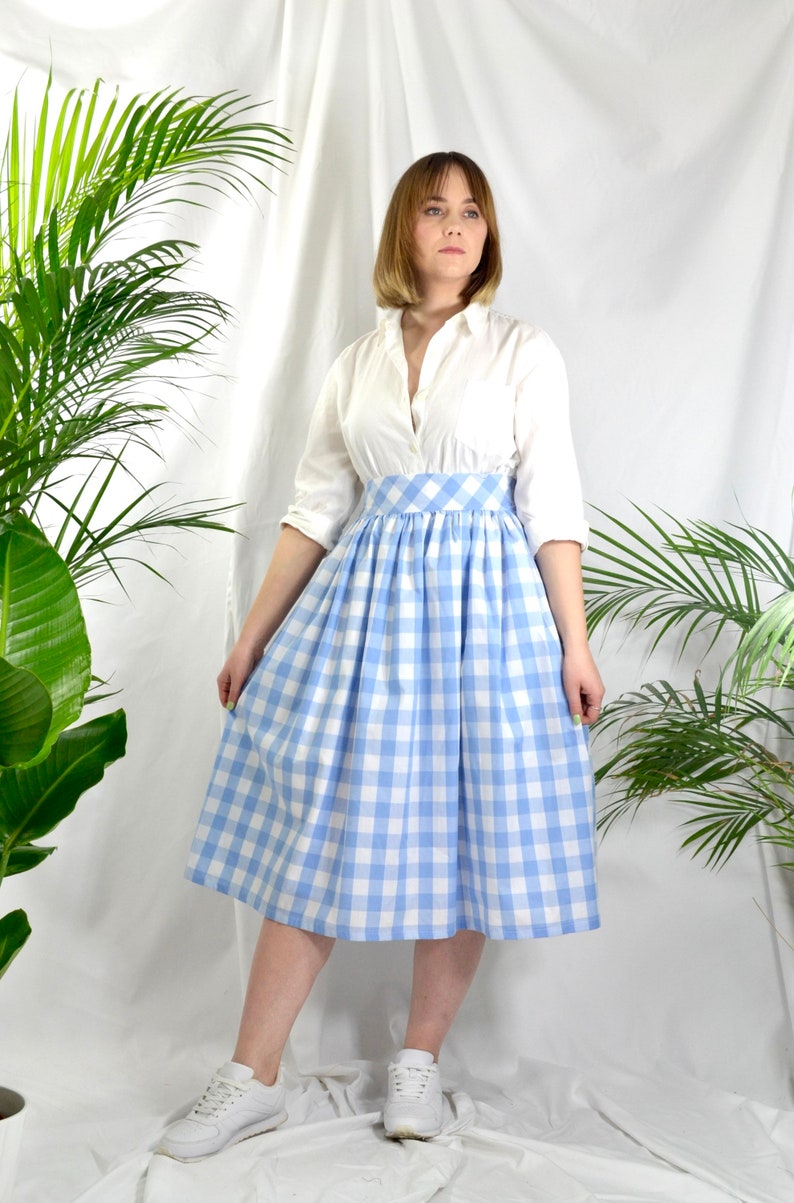 Katrinaskirt baby blue gingham skirt main image 1