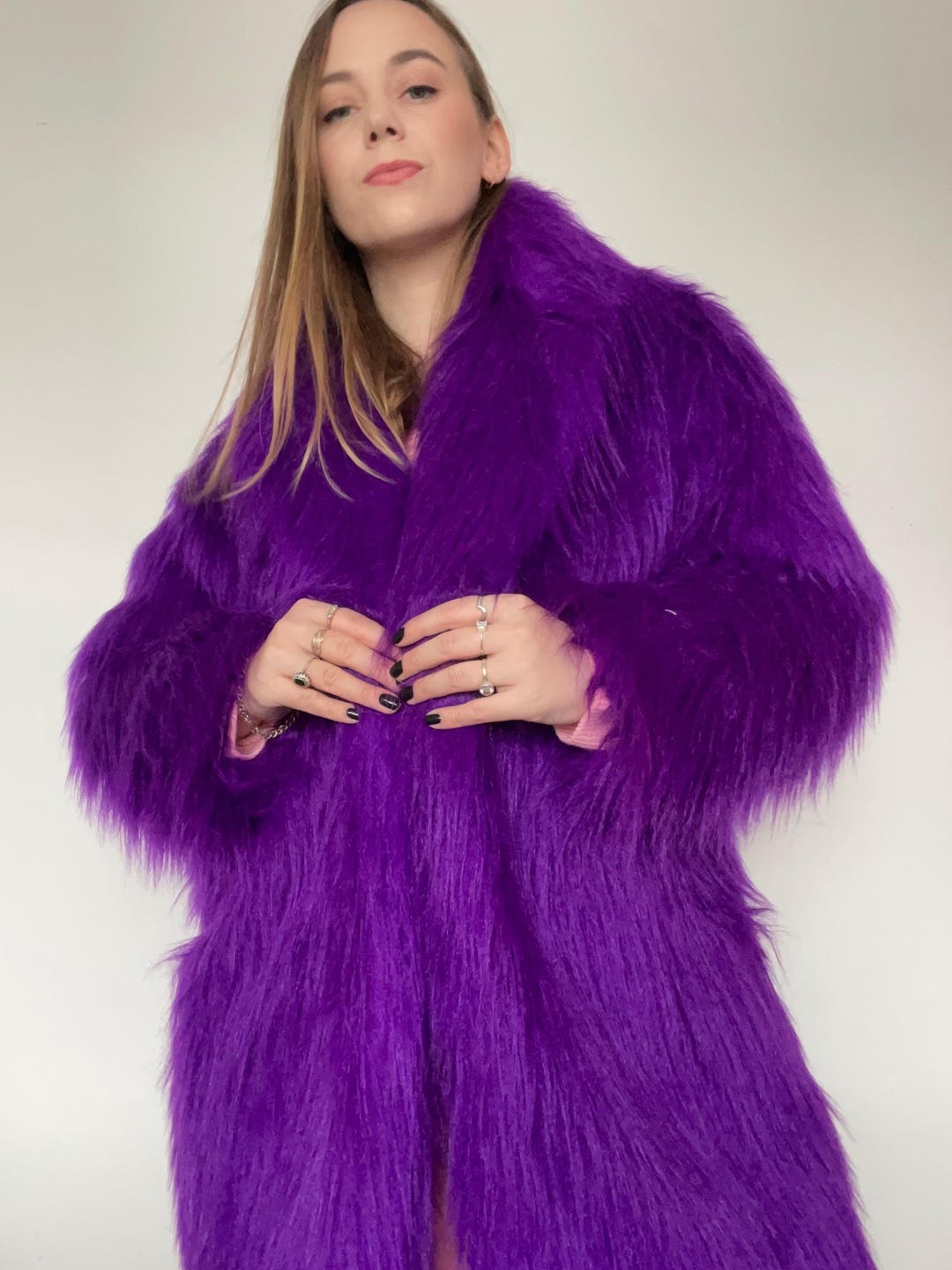 ジャケット・アウター grunge food fur down jacket y2k purple y2k grunge fur down jacket archive grunge food fur down jacket y2k