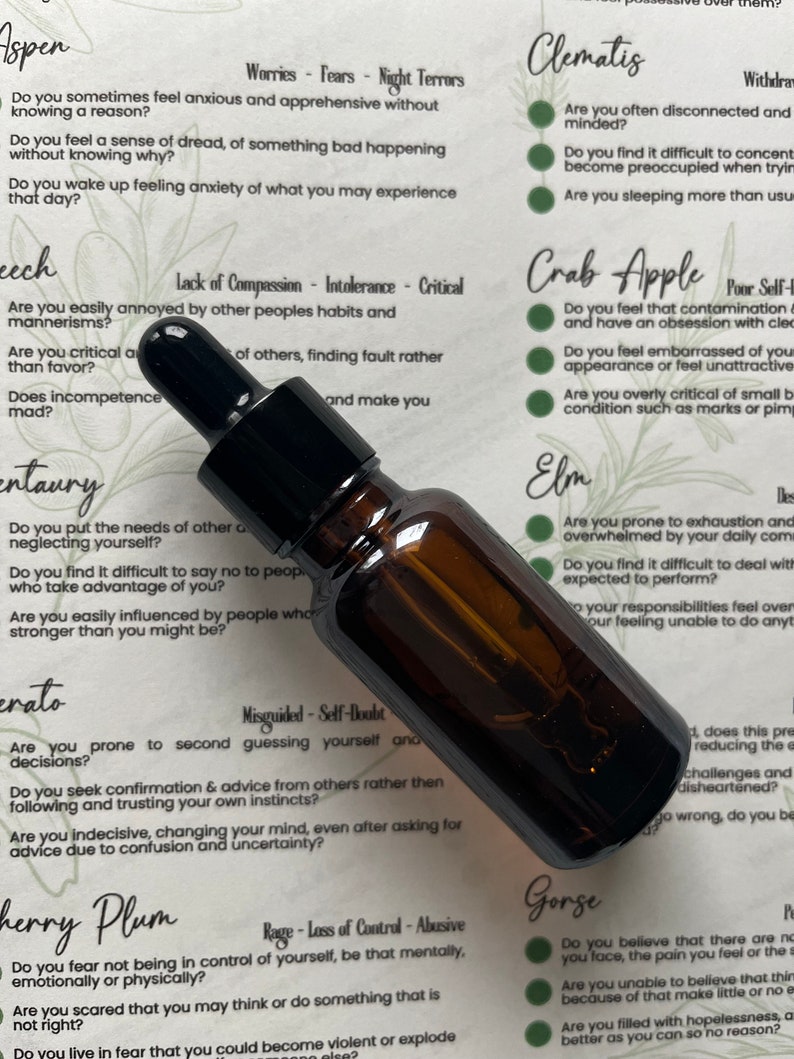 Bach Flower Essence Virtual Consultation Personalized Blend Etsy