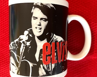 RARE Elvis Presley Coffee Mug 12oz, the King of Rock 'n Roll, Elvis Signature Product