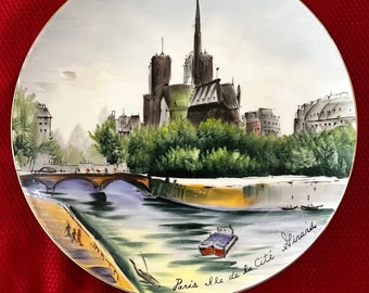 Ile de la Cité by Girard, Hand Painted Scenes of Paris, France