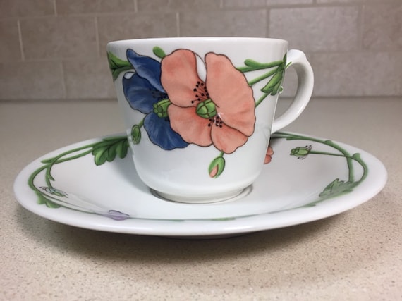 Villeroy & Boch, Amapola Poppy Tea Set, Made in Germany, Pink