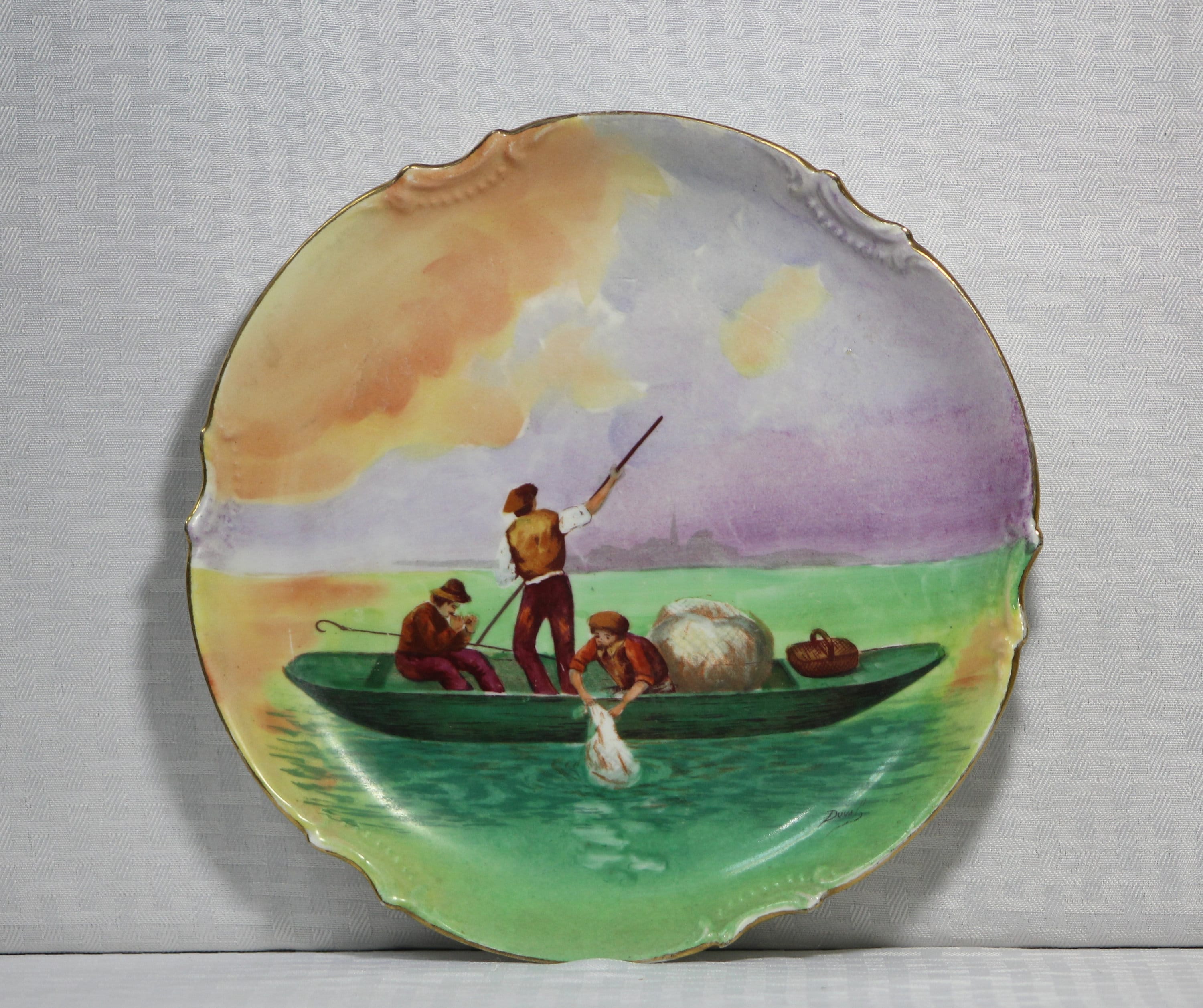 Antique Limoges Coronet Collectible Plate, Hand Painted, Signed