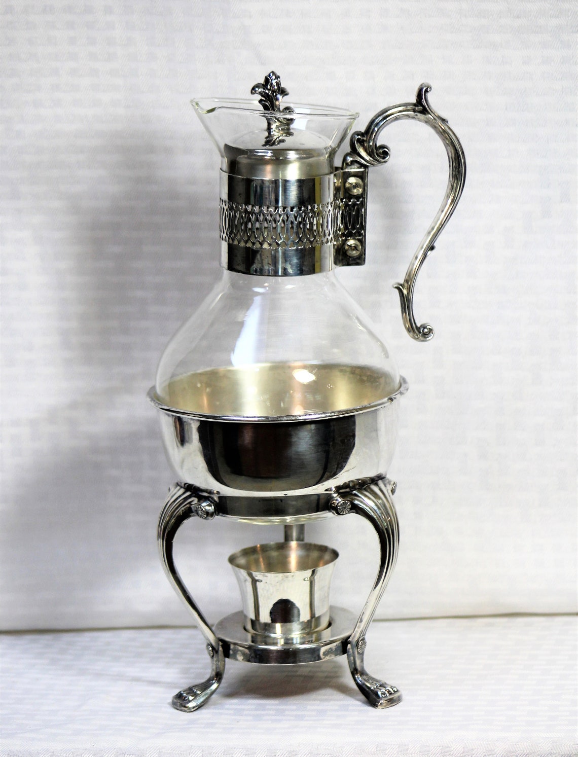 RARE Vintage Silver & Glass Coffee Carafe Silver Plated Etsy