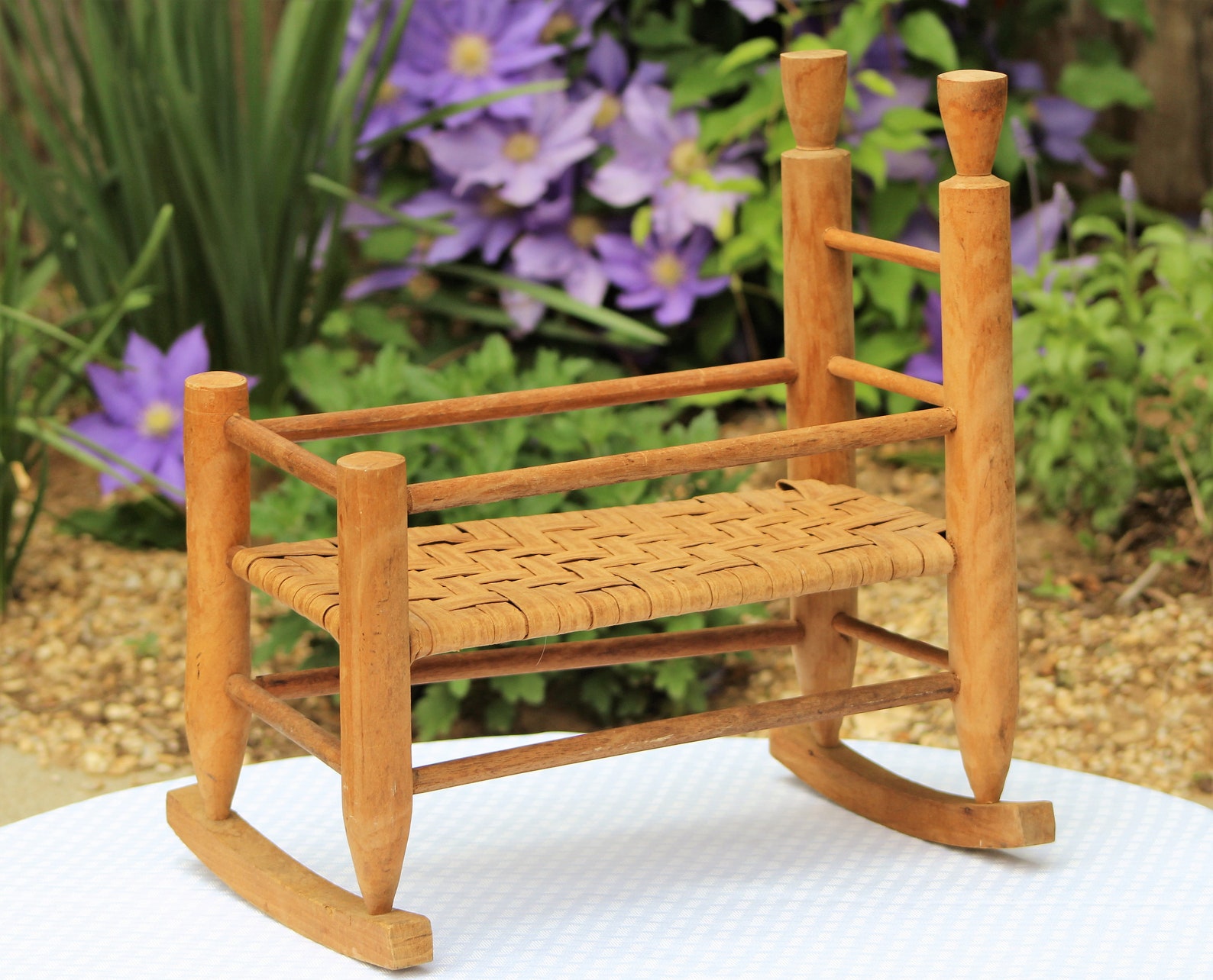you & me rocking doll cradle