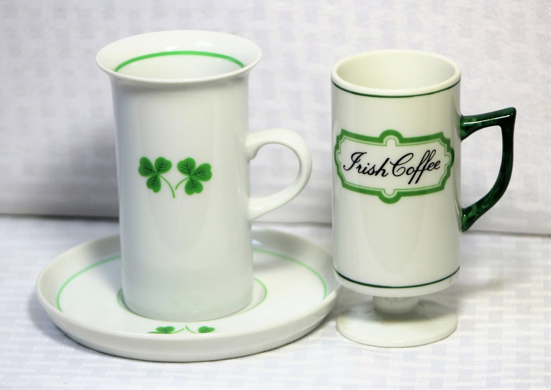 Two Irish Coffee Cups Toscany Collection With Shamrocks Etsy UK