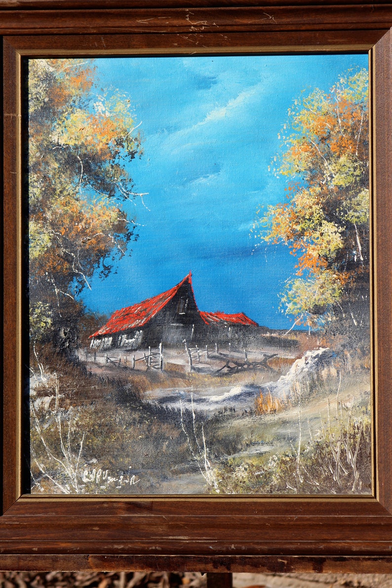 Cecil R Young Jr Original Oil Painting Abandoned Farmhouse Etsy