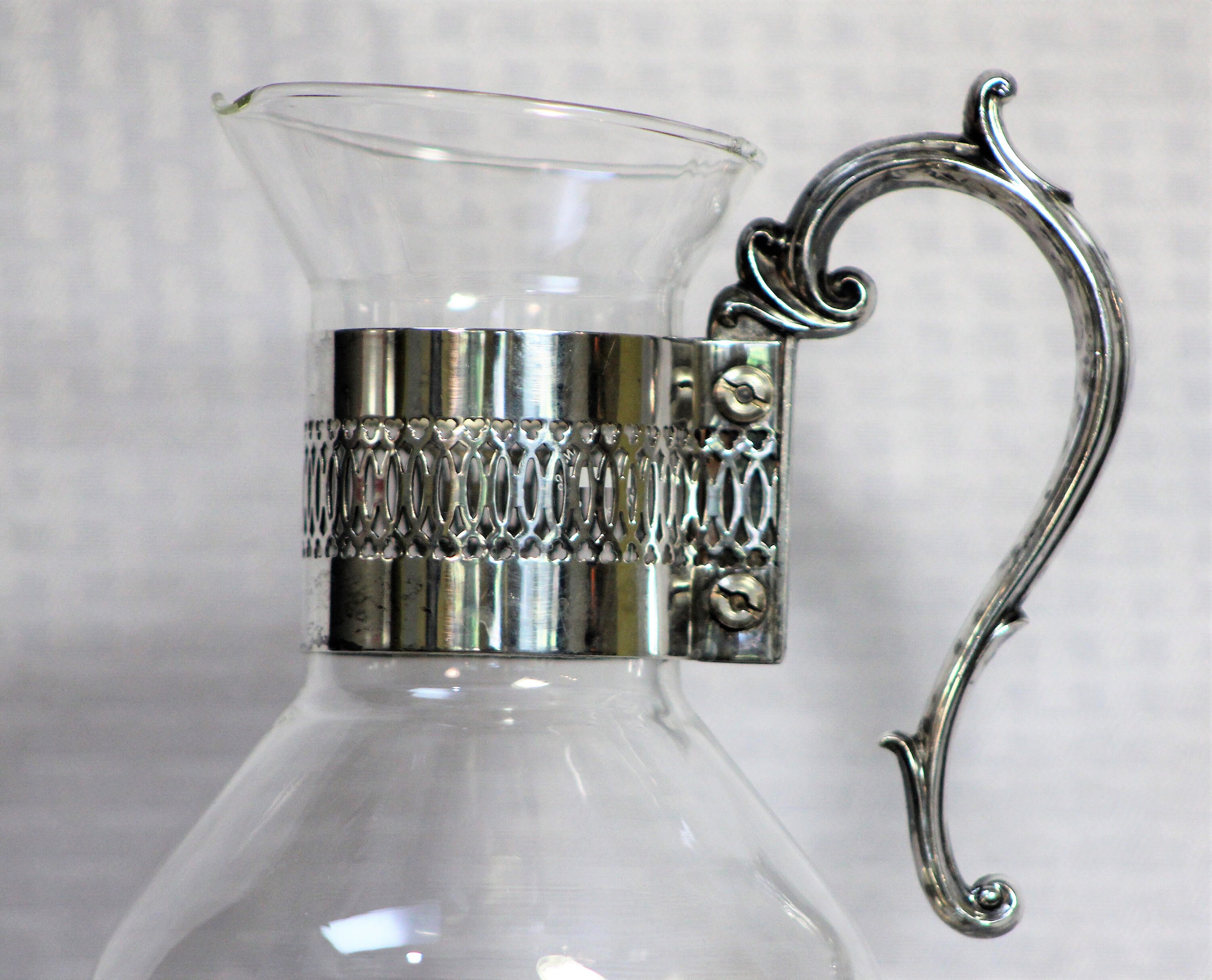 RARE Vintage Silver & Glass Coffee Carafe Silver Plated Etsy