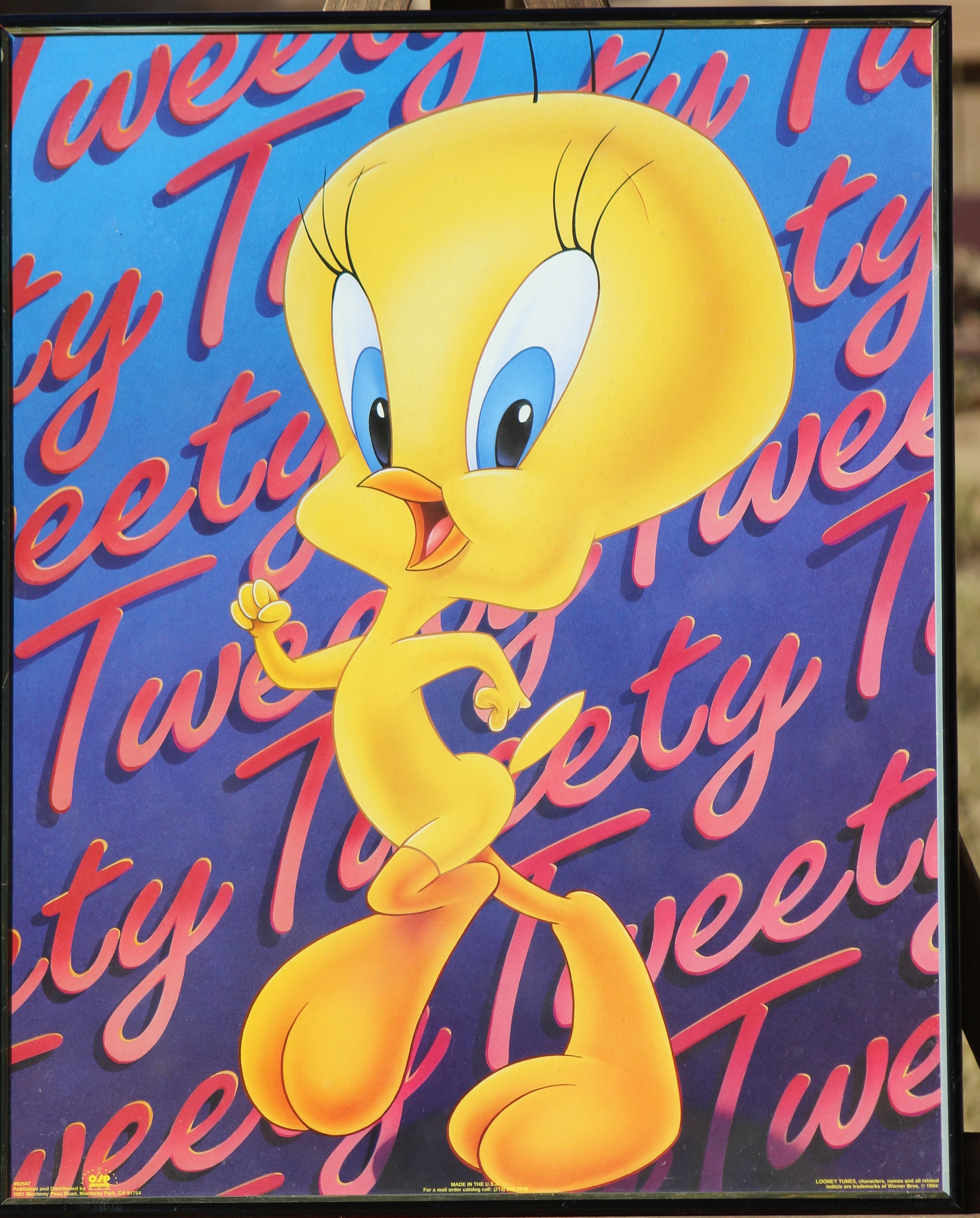 Vintage Tweety Bird Poster 1993 82547 Looney Tunes Warner - Etsy Denmark Vintage Tweety Bird Poster 1993 82547 Looney Tunes Warner - Etsy Denmark