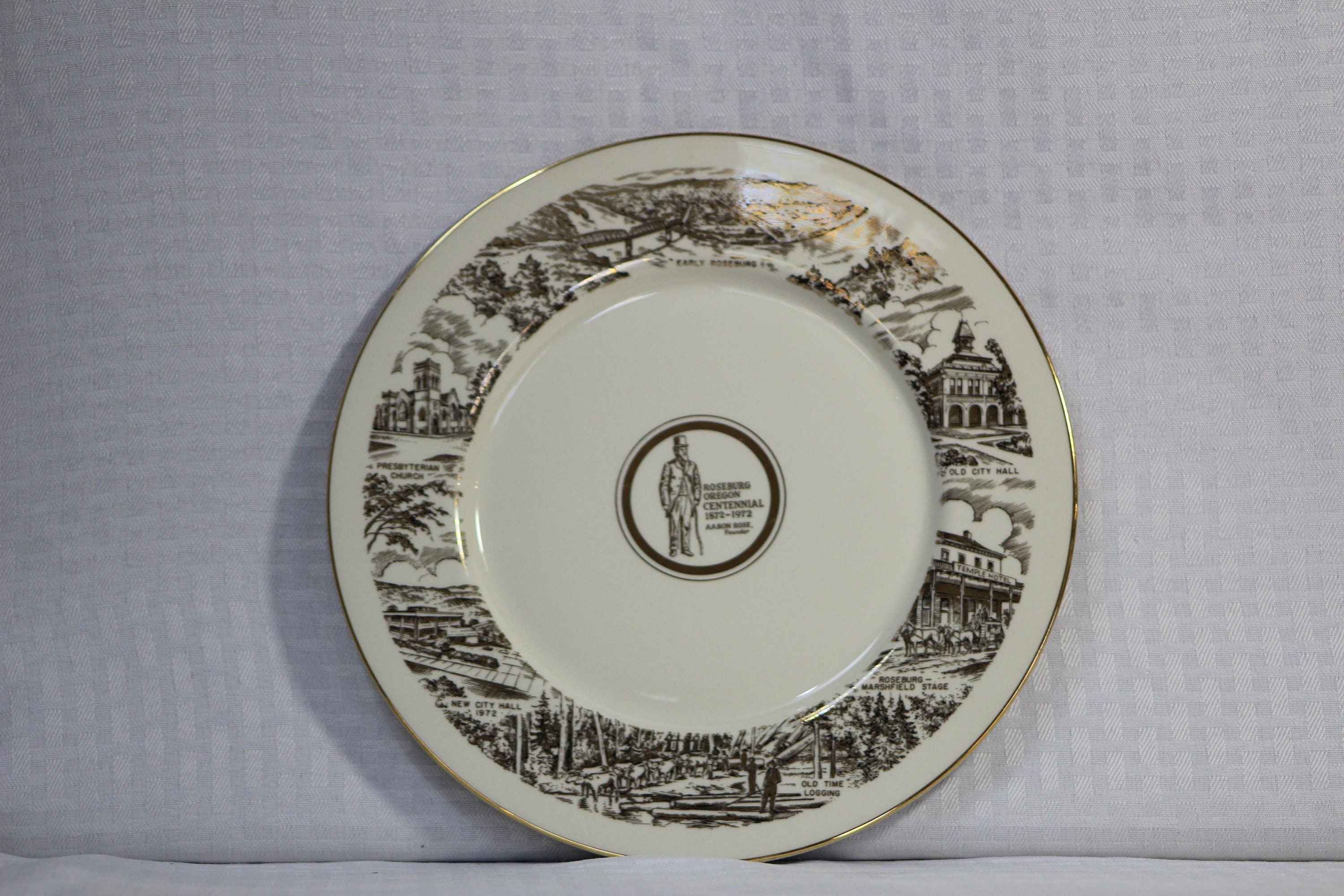 RARE Roseburg Oregon Centennial Plate 1872 1972 Founder - Etsy Sweden