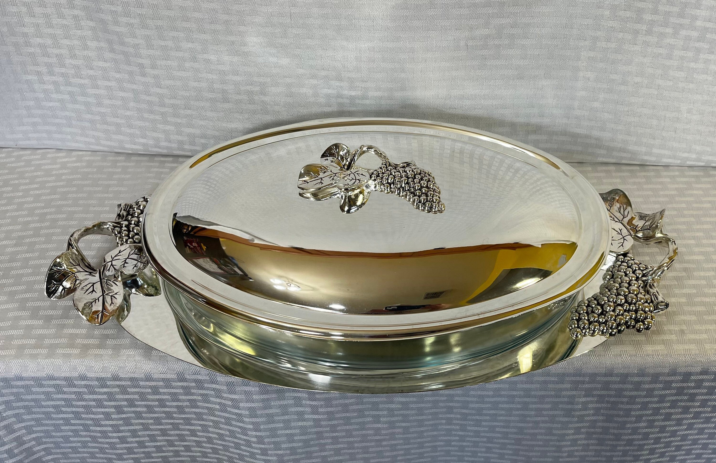 Godinger Silver Art Gold Chain Bordr Round Bowl: Serving Bowls