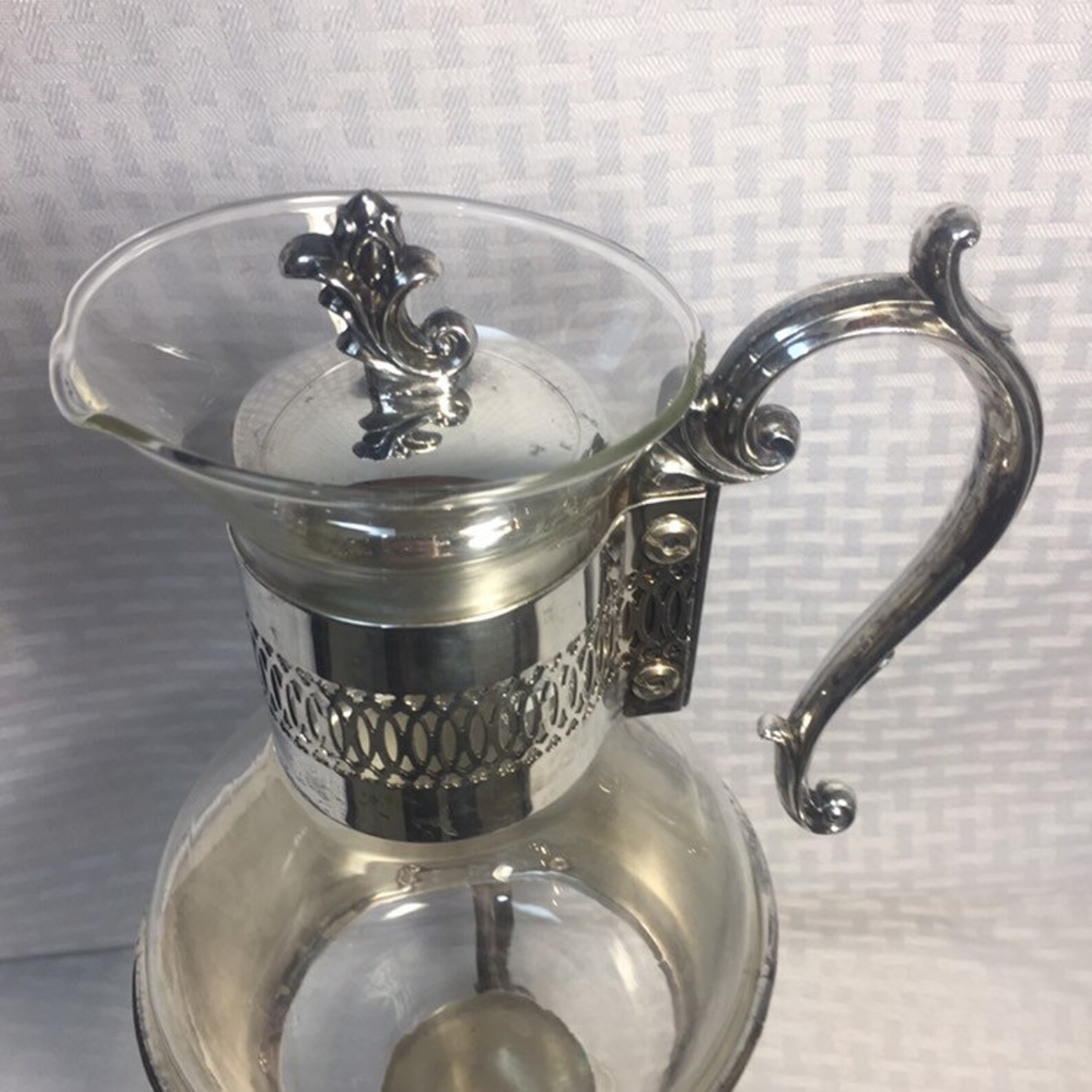 RARE Vintage Silver & Glass Coffee Carafe Silver Plated Etsy