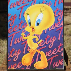 Vintage Tweety Bird Cartel 1993, 82547, Looney Tunes, Warner Bros, Impreso en EE.UU., Publicado por OSP, Cartel coleccionable, Personaje de dibujos animados