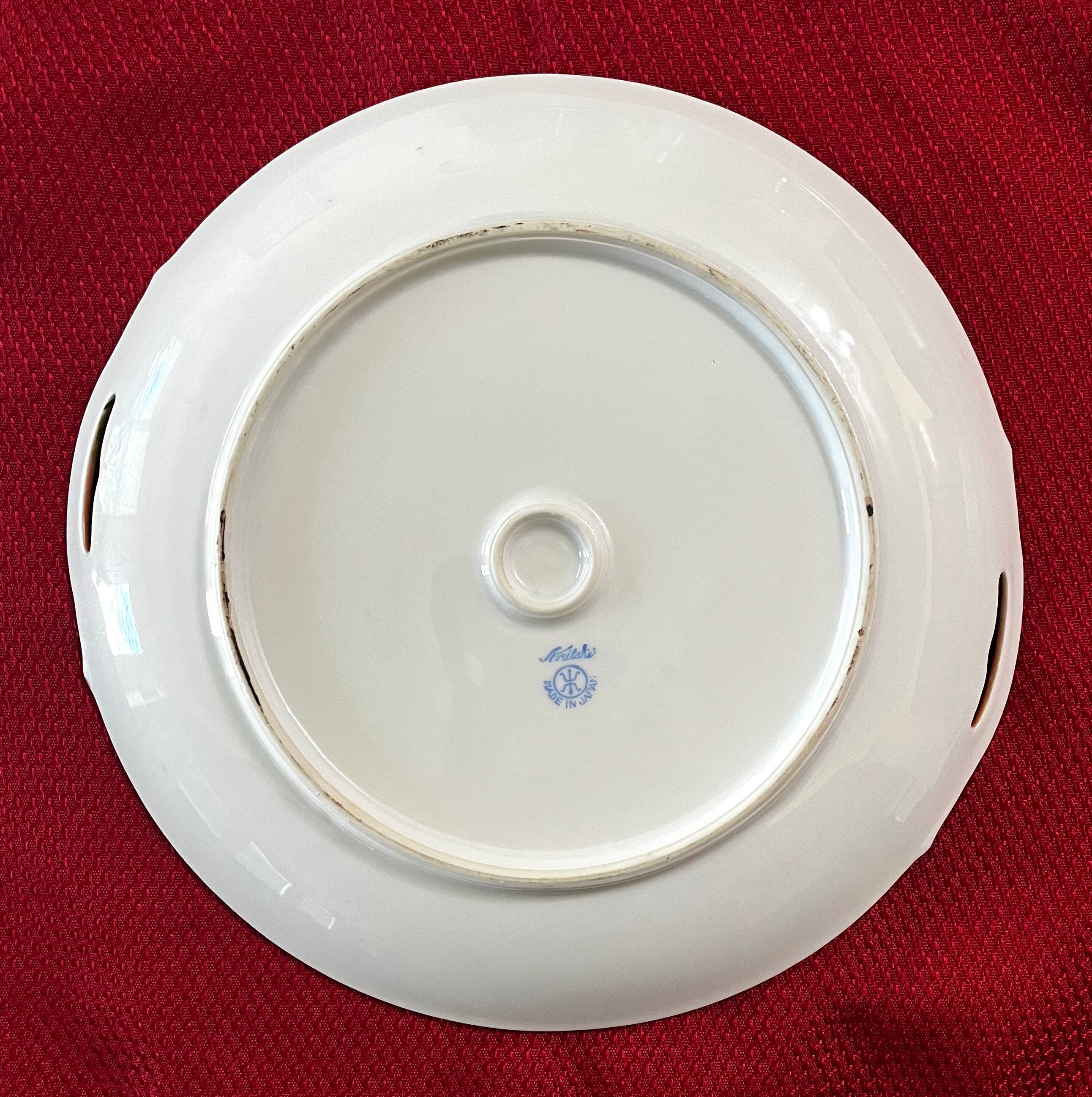 Antique Noritake Serving Plates With Handles Hand Painted Etsy