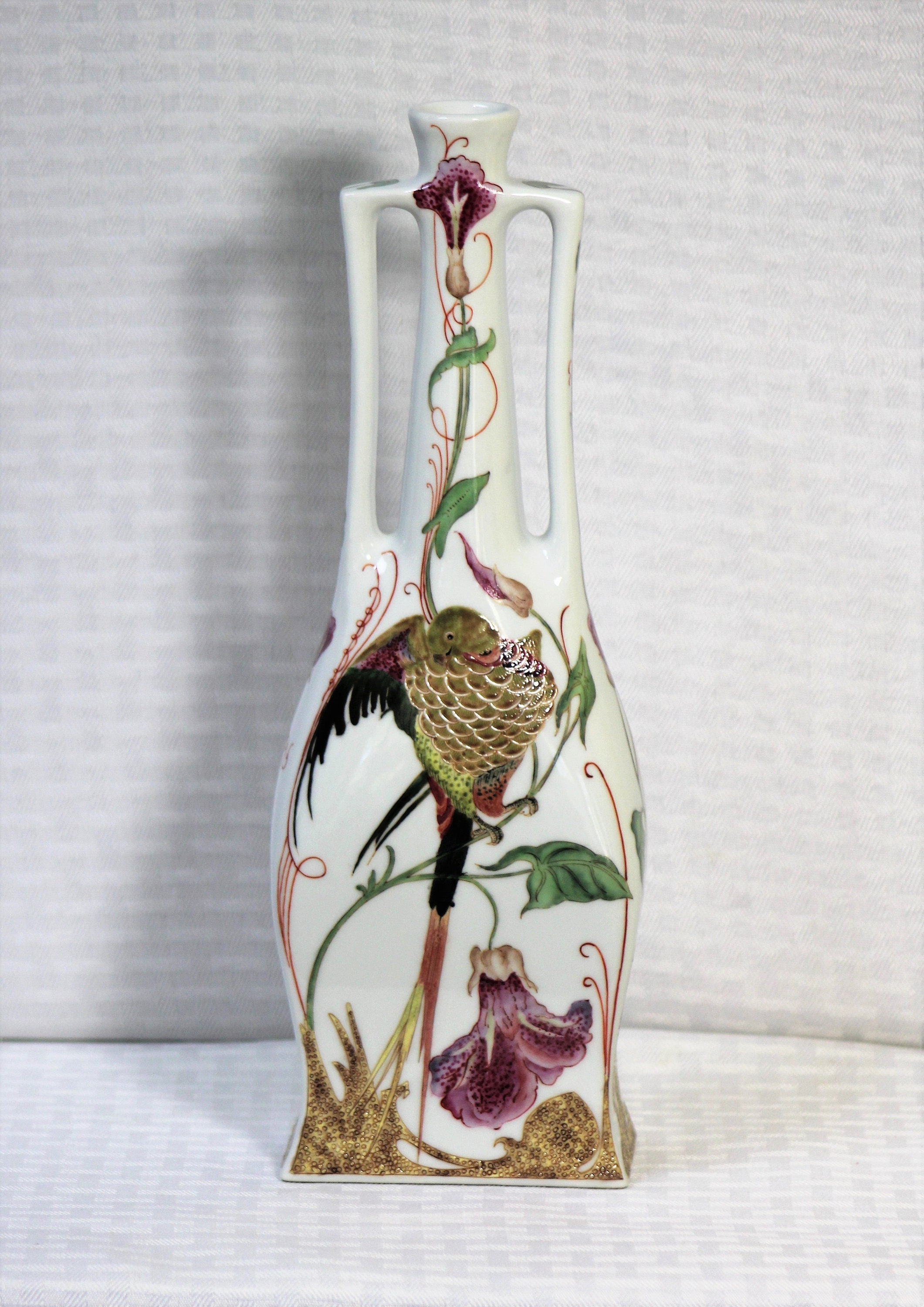 Tall Castilian Ceramic Vase Hand Decorated and a - Etsy