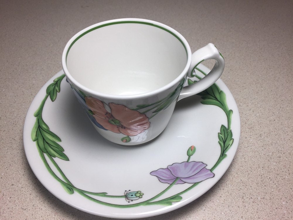 Villeroy & Boch, Amapola Poppy Tea Set, Made in Germany, Pink