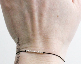 SKEET Morse Code Bracelet, Cheeky Gift for Newfoundlander, White Trash Joke Gift