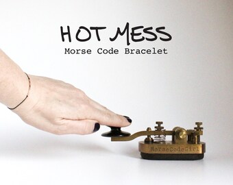 HOT MESS Morse Code Bracelet