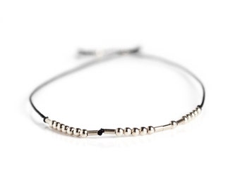 BEST BITCH Morse Code Bracelet, Inappropriate Gift, Curse Word Jewelry, Best Friend Bracelet