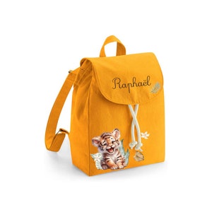 Sac à dos personnalisé au prénom / maternelle école nounou crèche rentrée / Renard Biche  Guépard Panda Eléphant Dragon Tortue Faon Tigre