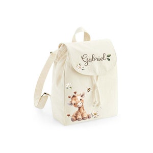 Sac à dos personnalisé au prénom / rentrée maternelle école nounou crèche / Lion Renard Biche Jungle Koala Lapin Dragon Girafe Panda