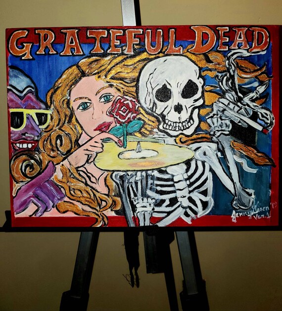 Best Of Grateful Dead Skeletons From The Closet Painting Etsy