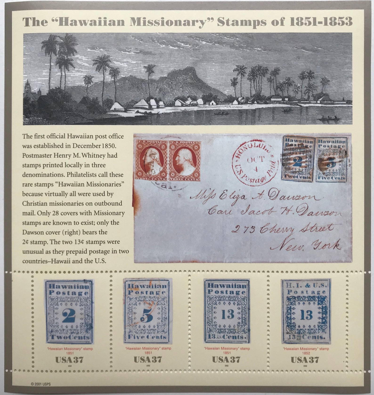 2002 37 Cent USPS Stamps for Mailing/Hawaiian Etsy
