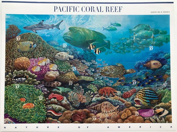 Pacific Coral Reef Treasures of America Series 6/10 37 Cent | Etsy
