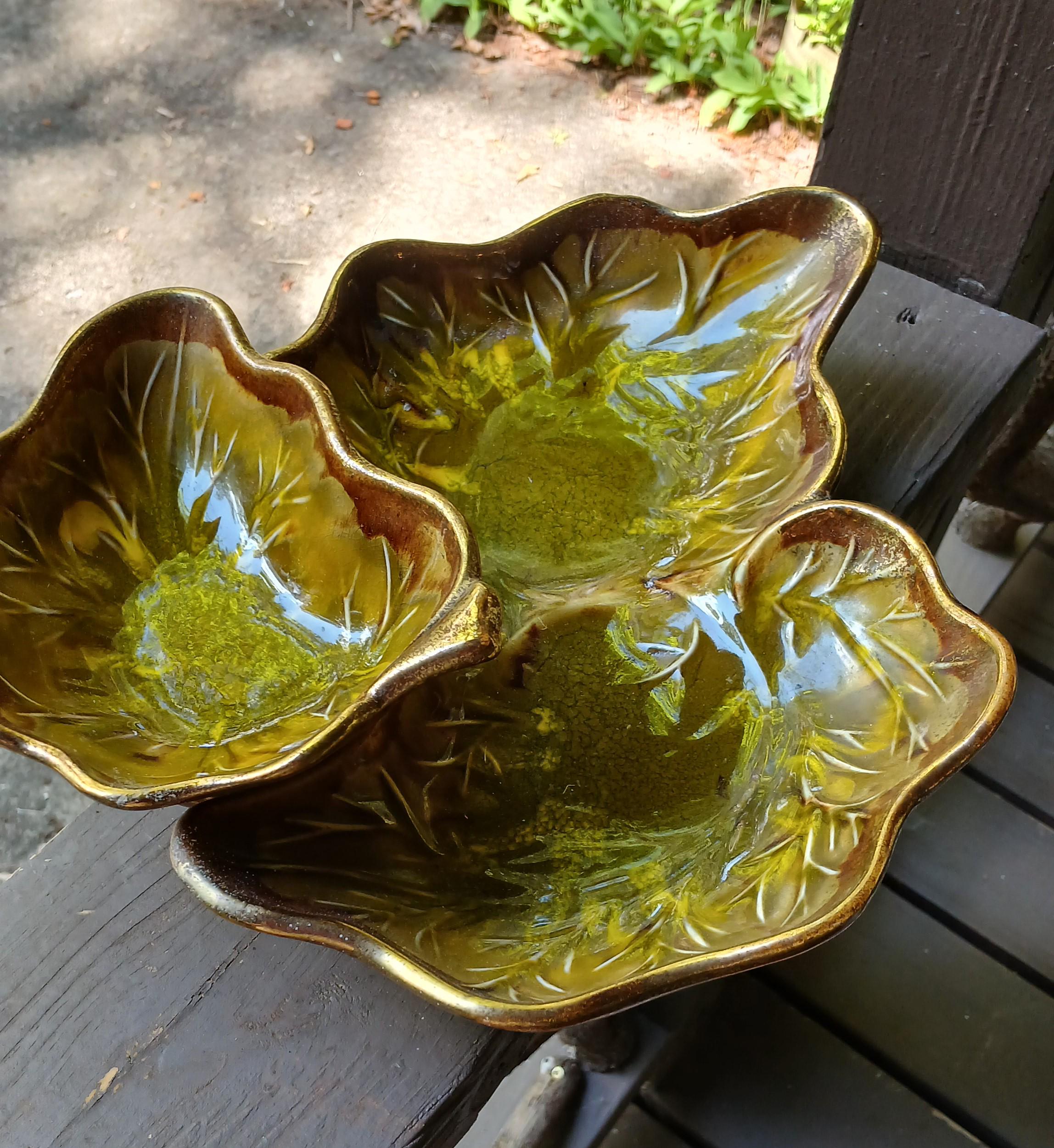 California Original Pottery Leaf Tray - Etsy