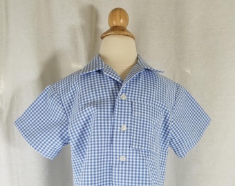 Baby Boy Shirt-size 1t-button-up Short Sleeve Grey-woodland | Etsy