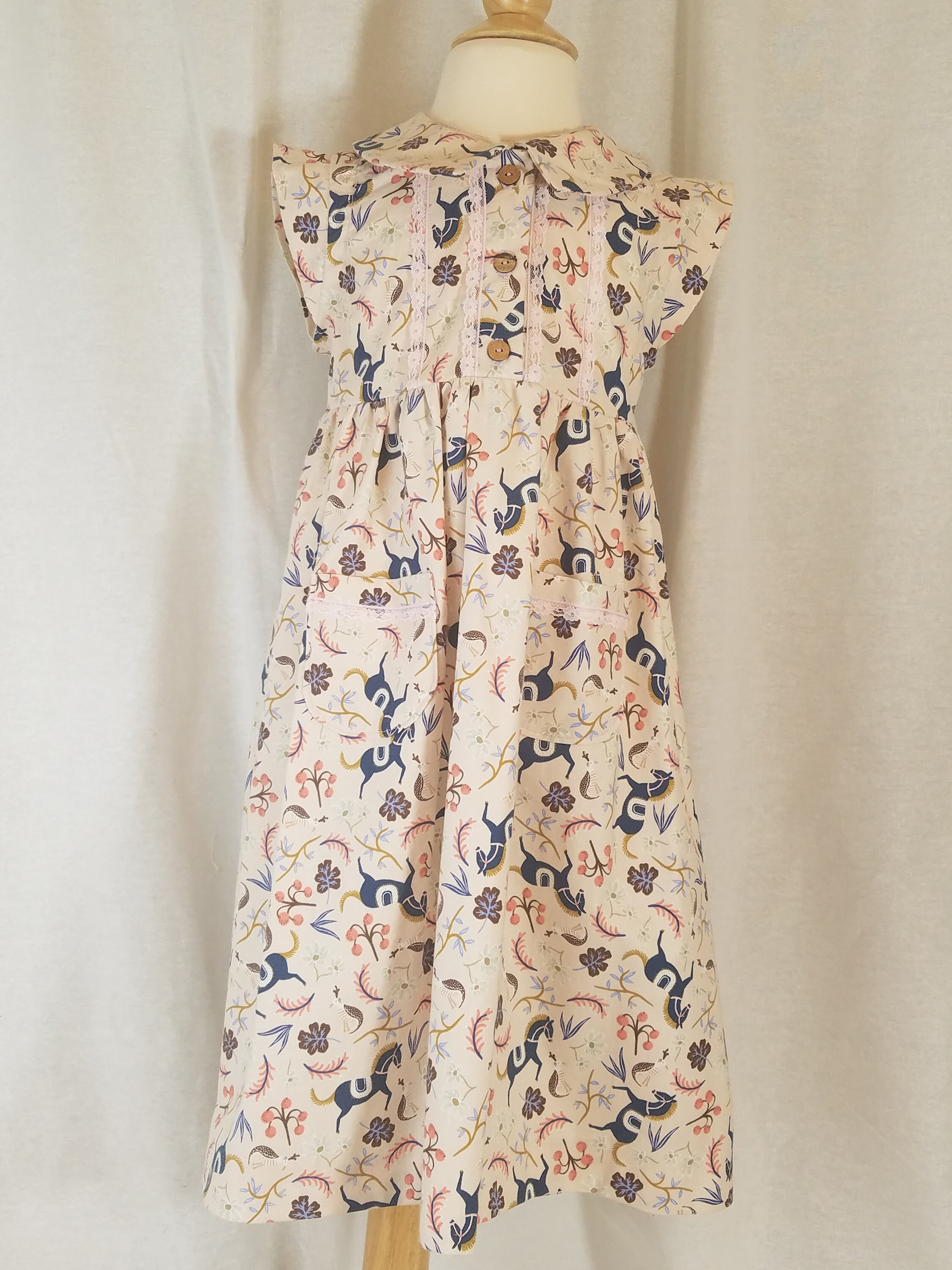 Toddler Girl's Dresssize 4tpink Blush W/navy Blue Etsy UK