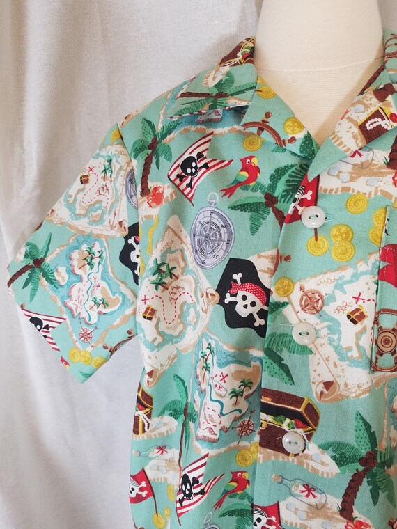 pirate button up shirt