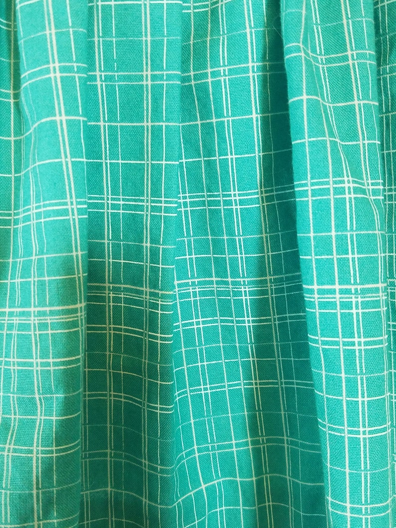 Toddler Girl/'s Dress-Size 4T-Mod Retro-Lantern Sleeve-Turquoise-Apple Green Polka Dot Ribbon-100/% Cotton-Ready to Ship