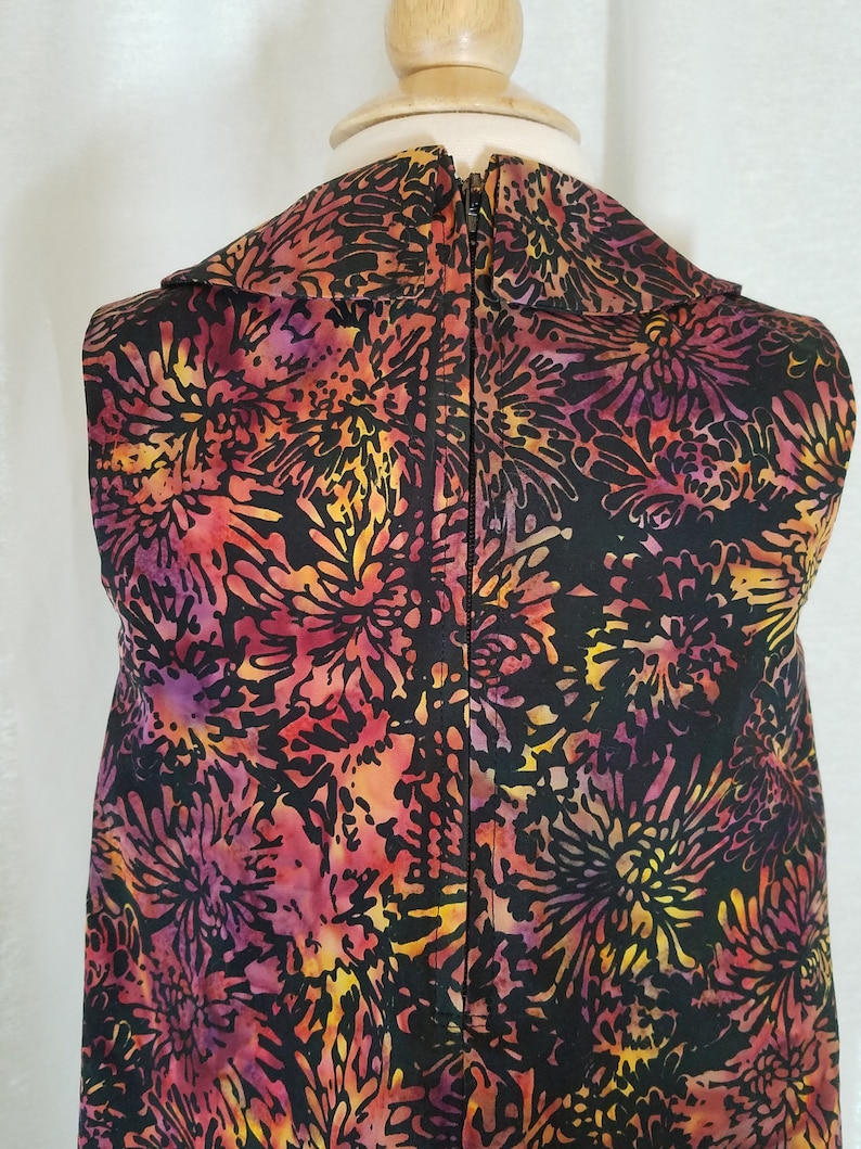 Toddler Dress-Size 2T-Sleeveless-50s Retro-Black Purple /& Gold Mums Batik-100/% Cotton-Ready to Ship