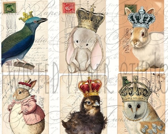 Royal Little Things in their crowns/ Birds/ Bunny / Chicks/ Fussy Cut