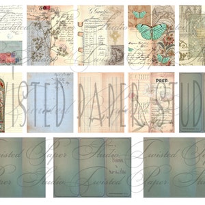 Kit per diario con copertina in stile documento sottile blu francese
