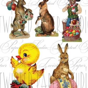 Taglio pignolo del coniglietto vintage antico di Pasqua