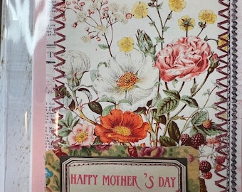 Mothers Day Card, Greeting, any occasion, handmade, whimsical, gift; desk bling
