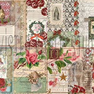 Frohe Montag Weihnachten Digital Collage Kit