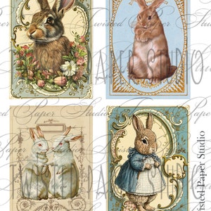 Kit Digital de Cartões de Diário Coelhinho da Páscoa Coelho Hare