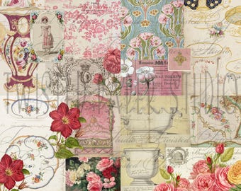 Fancy Pink Elegance Journal and Tall Collage Kit