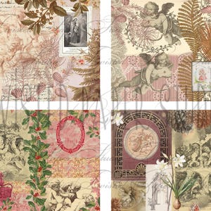Christmas Angels Journal Kit - Reguläre und hohe digitale Seiten im Dokumentstil