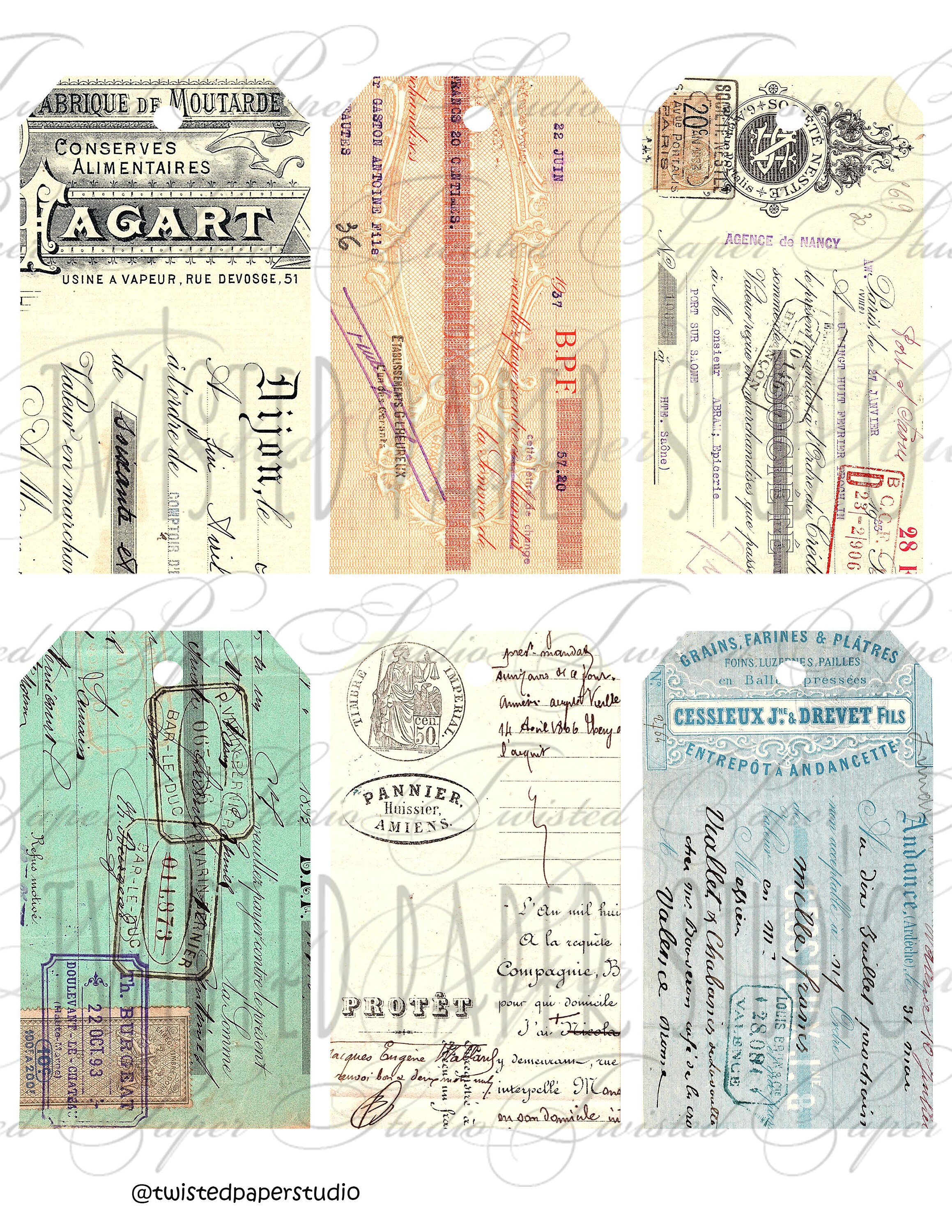 Assorted Antique Check Tags - Etsy