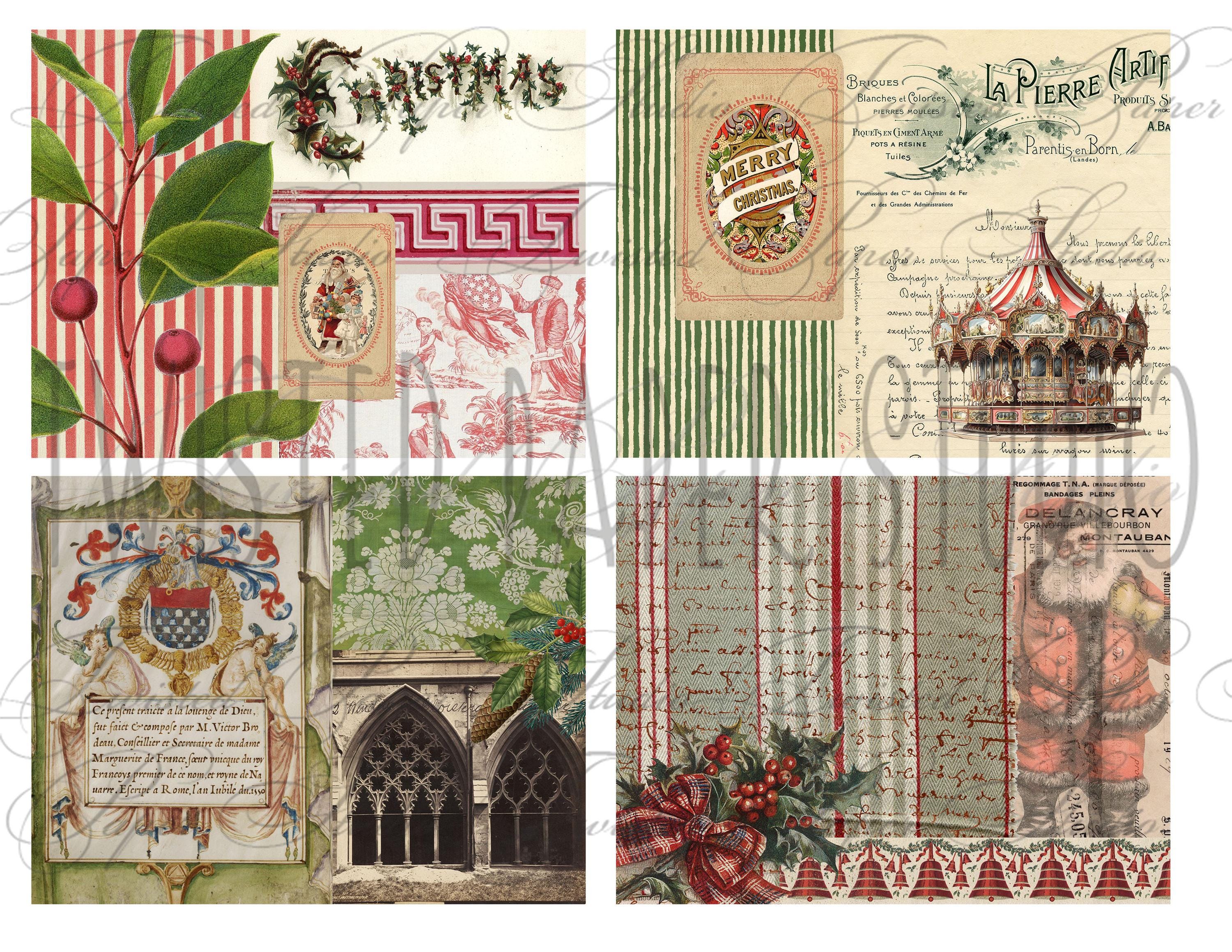 Fancy December Collage Digital Journal Kit - Regular and Tall Document ...