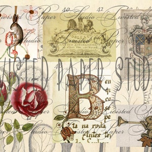 Mittelalterliches Renaissance Kaninchen Ephemera Kit