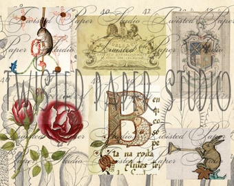 Medieval Renaissance Bunny Ephemera Kit