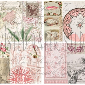 Schickes Pink Sea Beach Journal und Tall Collage Kit