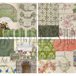 Schickes Antikes Emeralds Journal und großes Collage Kit