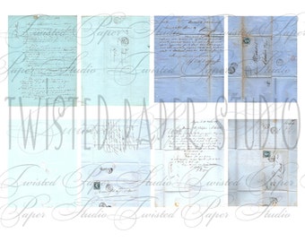 Antique French Letters and Envelope Pocket Kit document style